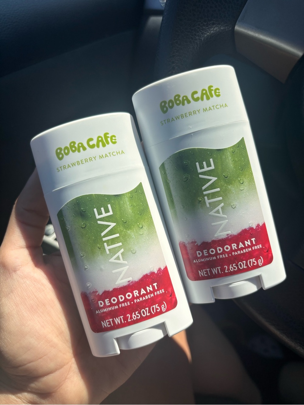 Native Deodorant Strawberry Matcha - White, Green & Red ( 2 set )